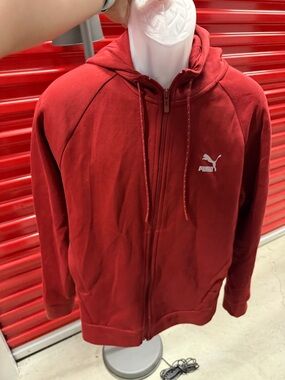 Puma Men's Deep Red Full-Zip Hoodie